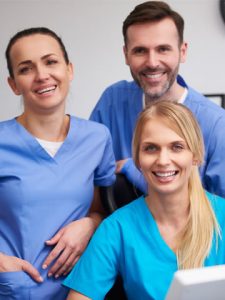 Smiling dental staff